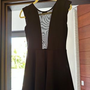 Black Skater Topshop Dress with front&back mesh